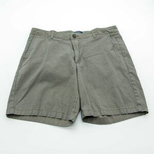 Ben Sherman Chino Shorts / Olive w/ Navy Print / Men's 33
